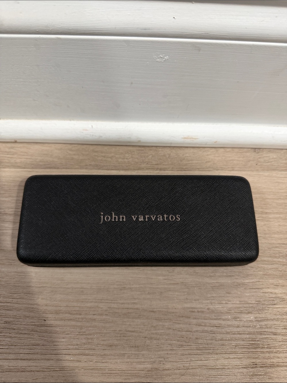 John Varvatos Black Eyewear Case with Silver Logo